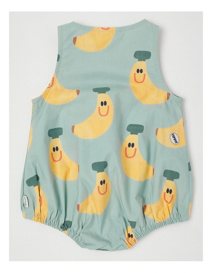 Rocky Romper and Matching Hat Set in Green image 4