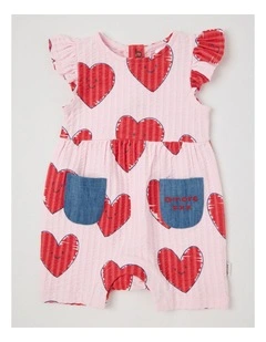 Lulu Knit Romper in Pink
