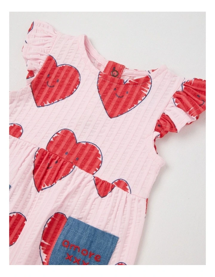 Lulu Knit Romper in Pink image 2