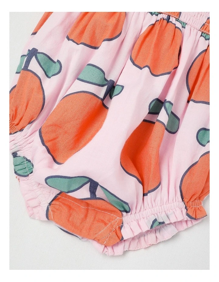 Flora Shirred Romper in Pink image 4