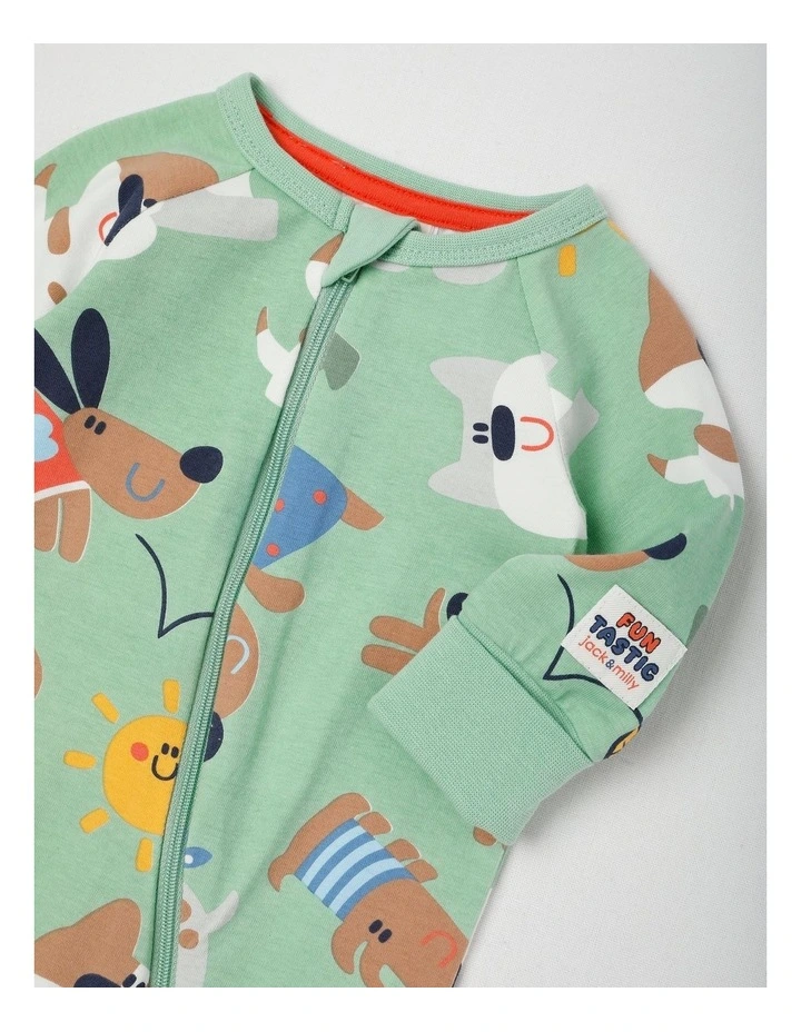 Clancy Zip Coverall in Green image 2