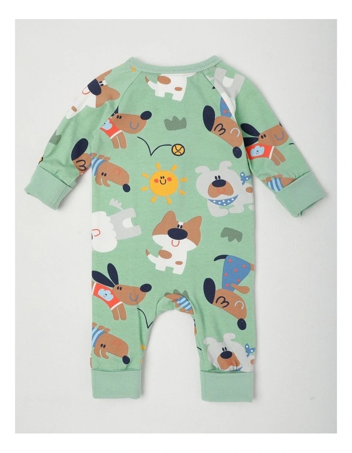 Clancy Zip Coverall in Green image 3