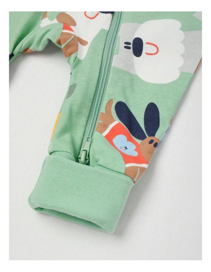 Clancy Zip Coverall in Green image 4
