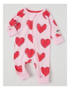 Clancy Zip Coverall in Pink