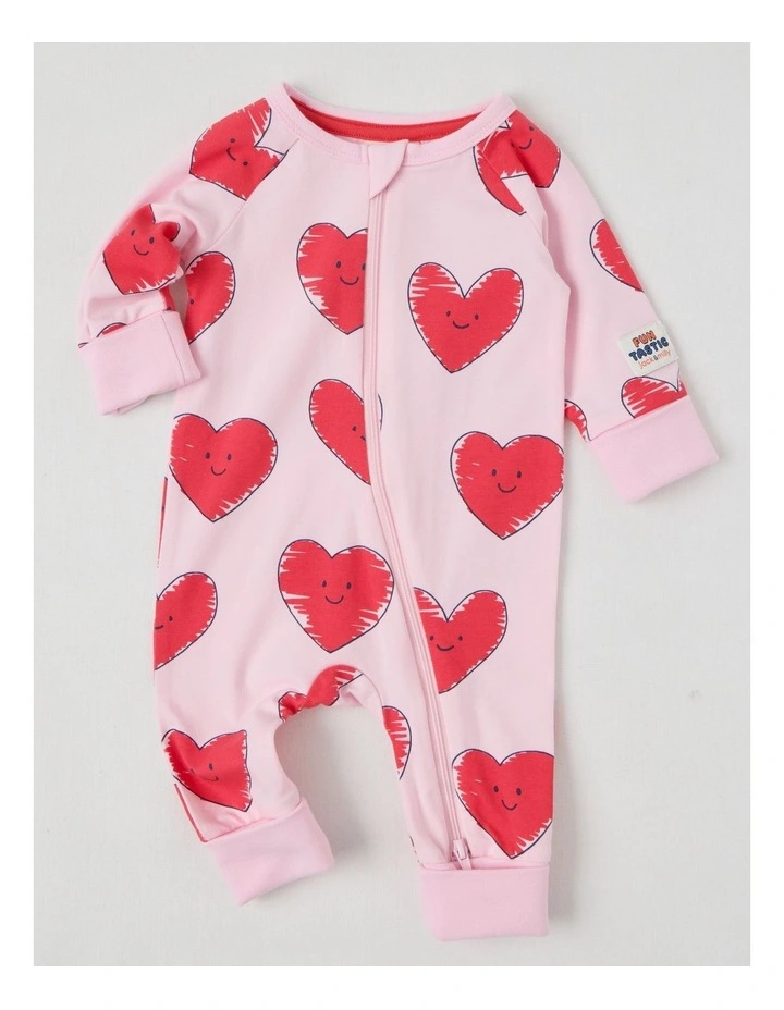 Clancy Zip Coverall in Pink image 1