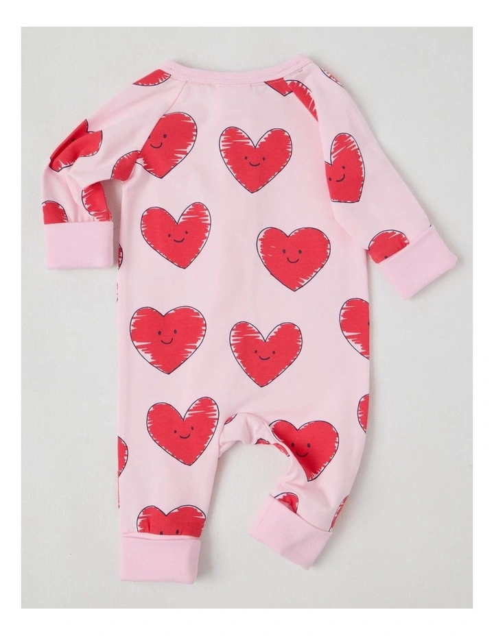 Clancy Zip Coverall in Pink image 3