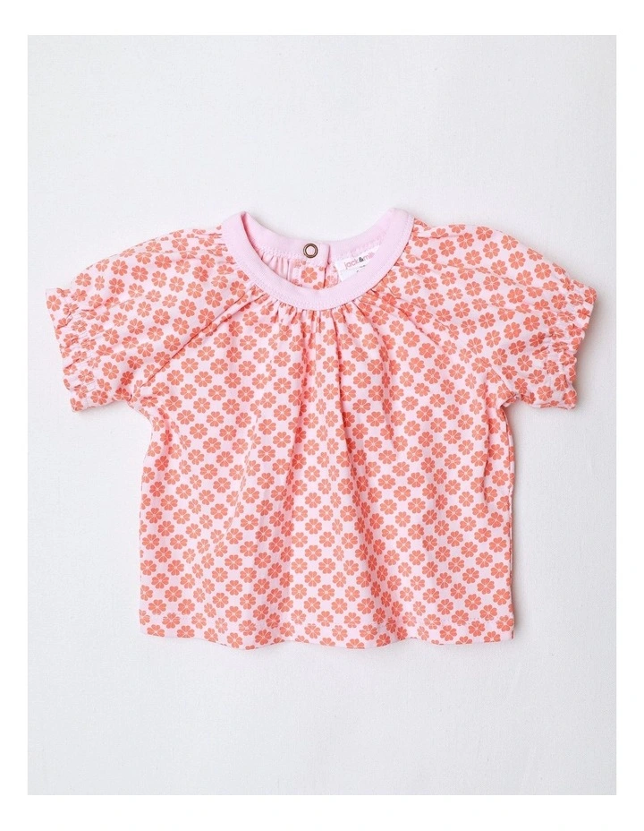 Tallulah Embroidered Denim Pinny And Jersey Tee Set In Denim image 5