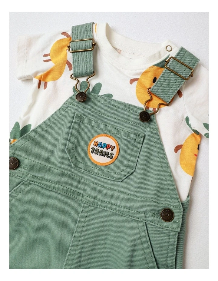 Fitzy Overall and Tee Set in Twill and Pinneaple image 2