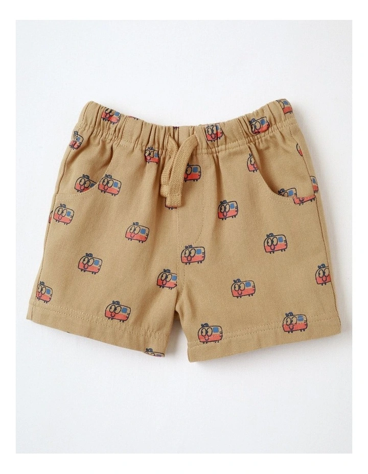 Tommy Polo and Short Set with Camper Chest Embroidery in Multi image 3