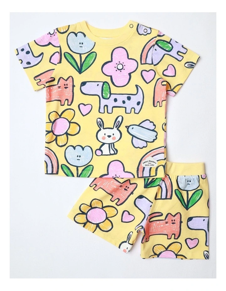 Dylan PJ Set in Yellow image 1