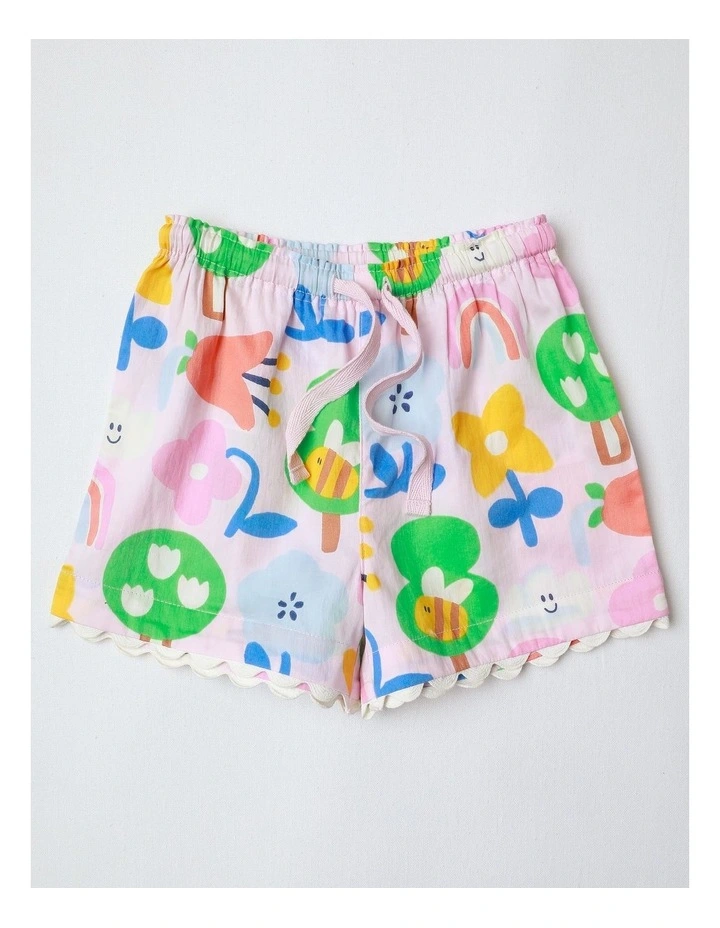 Nina Woven PJ Set with Ric Rac in Pink image 4