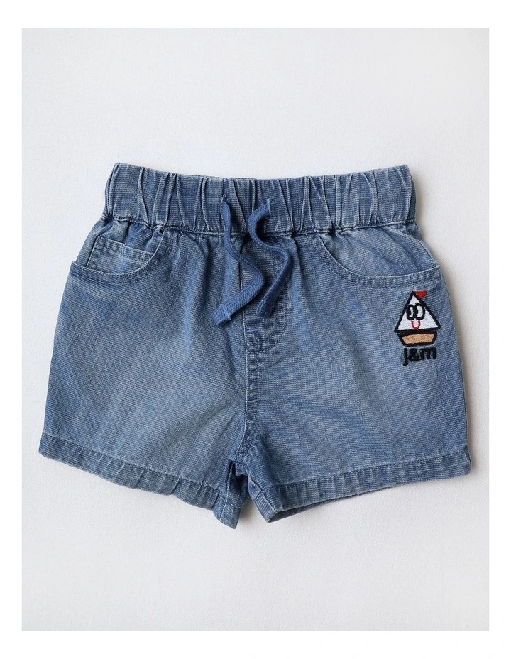 Jasper Yarn-Dyed Tee and Short Set with Sailboat in White image 5