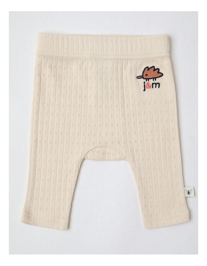 Newborn Baby Embroidered Pointelle Gift Set in Oatmeal image 5