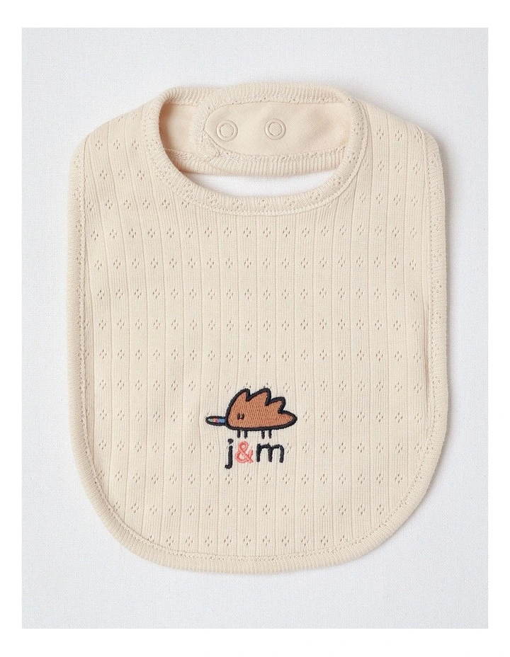 Newborn Baby Embroidered Pointelle Gift Set in Oatmeal image 6