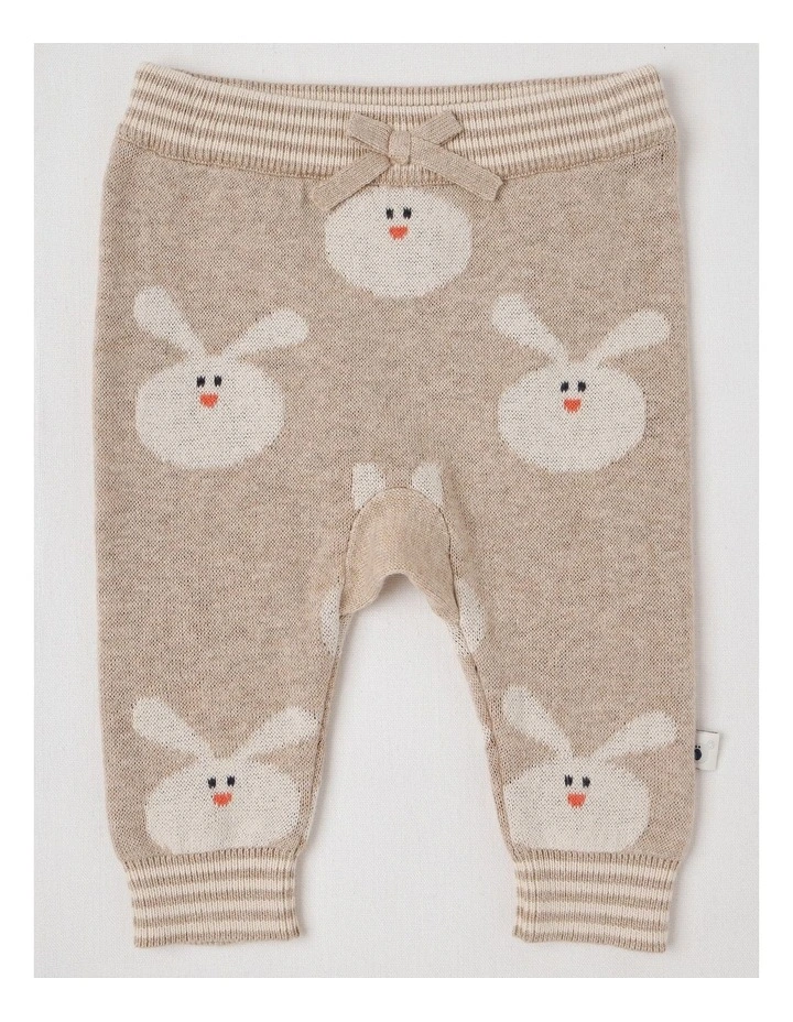 Naturals Newborn Sammy Knit Bunny Top & Bottom Set in Light Brown image 5