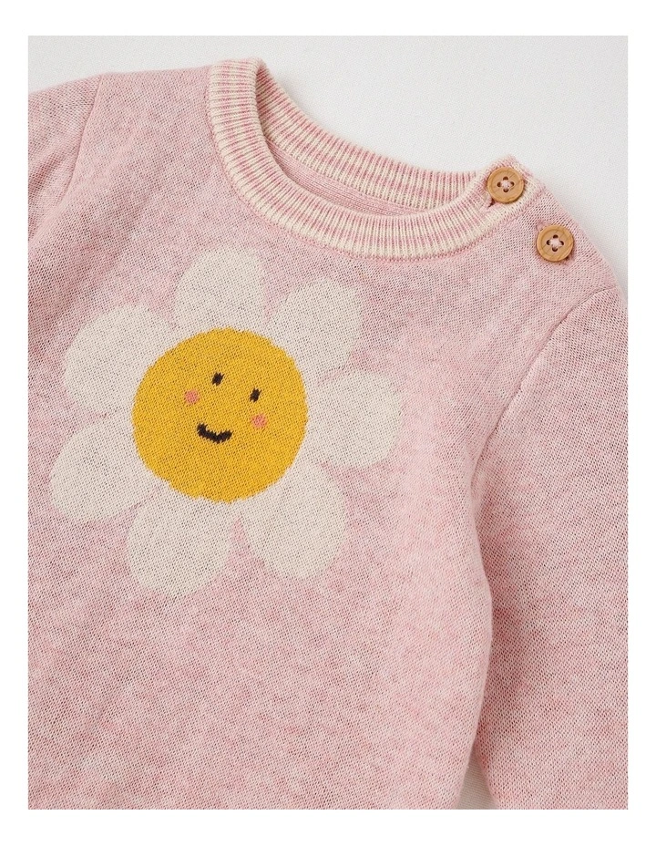 Naturals Newborn Sammy Knit Bunny Top & Bottom Set in Pink image 4