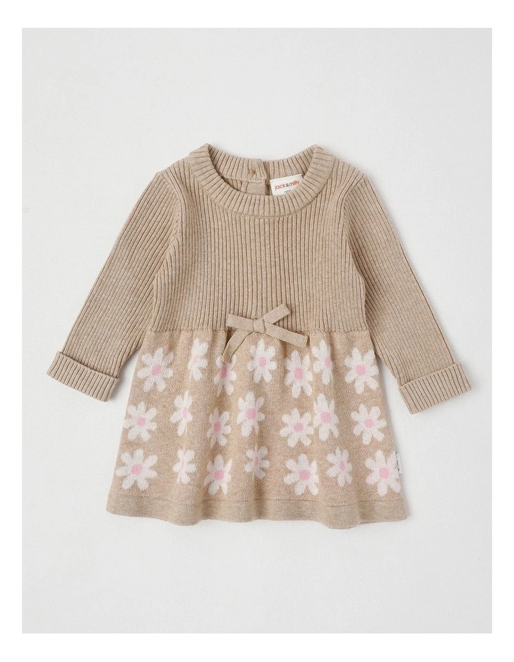 Claire Daisy Knitted Dress and Tight Set image 1