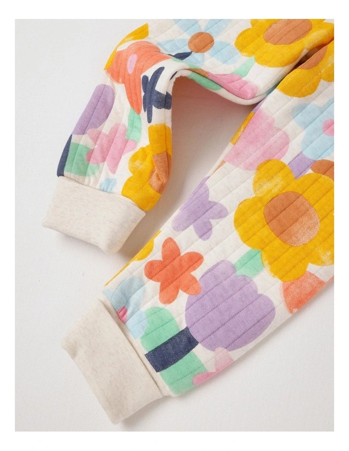 Ellis Quilted Pyjama Set with Watercolour Floral Print image 5