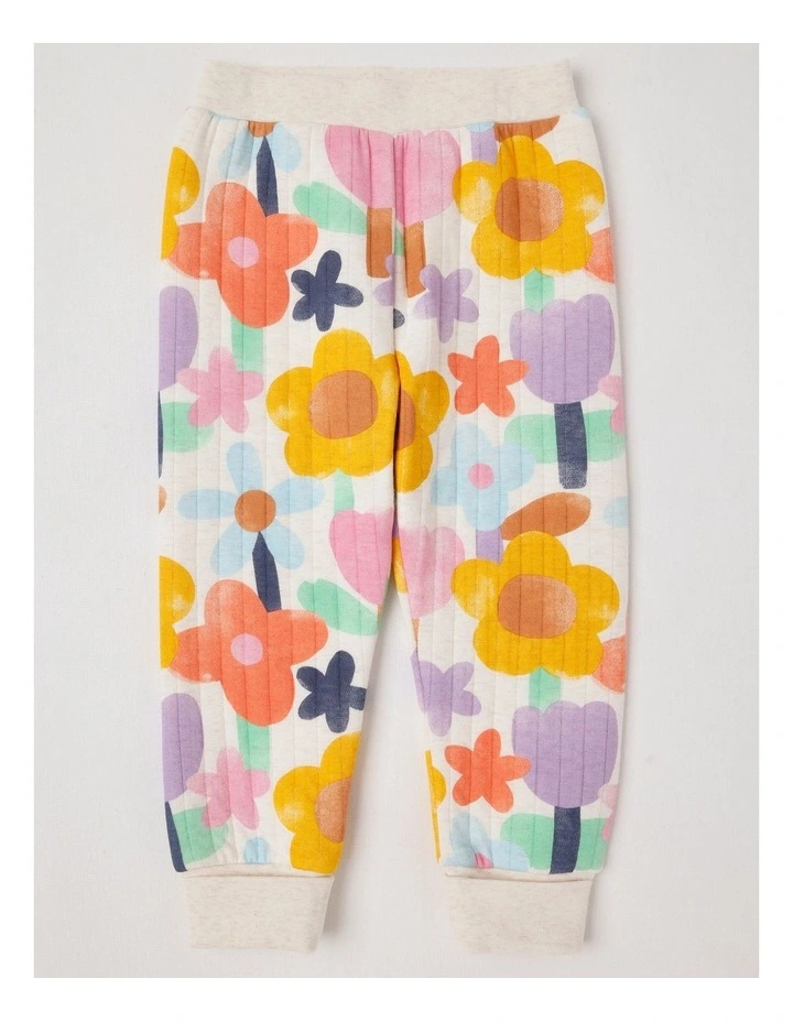 Ellis Quilted Pyjama Set with Watercolour Floral Print image 6