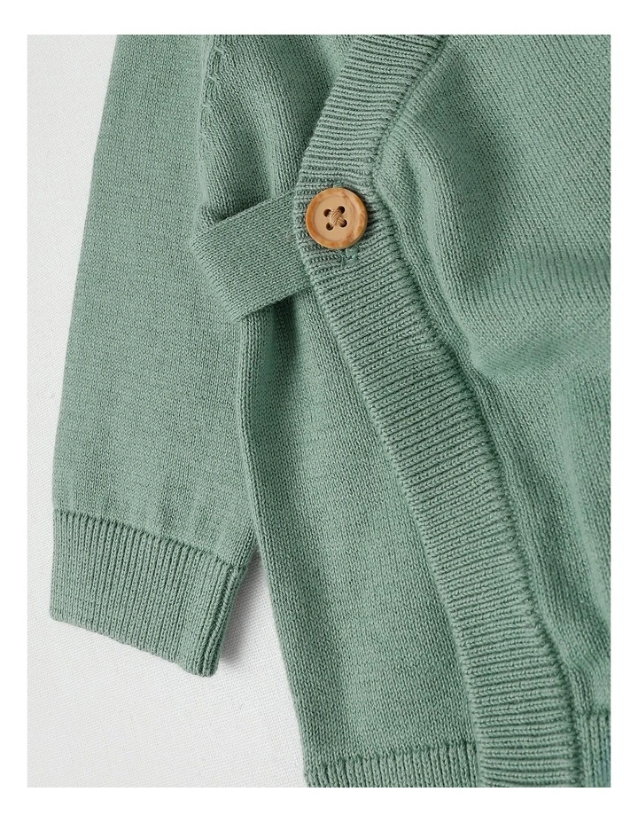 Darcy Knitted Wrap Top and Pant Set in Sage image 3
