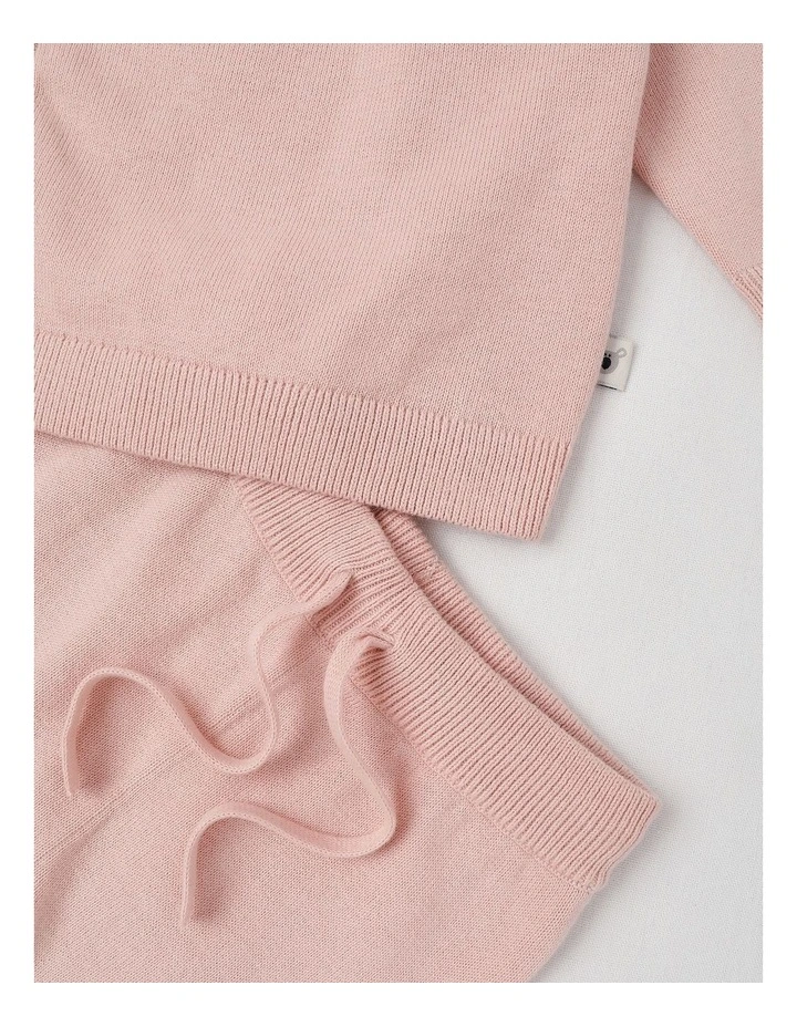 Darcy Knitted Wrap Top and Pant Set in Pink image 4
