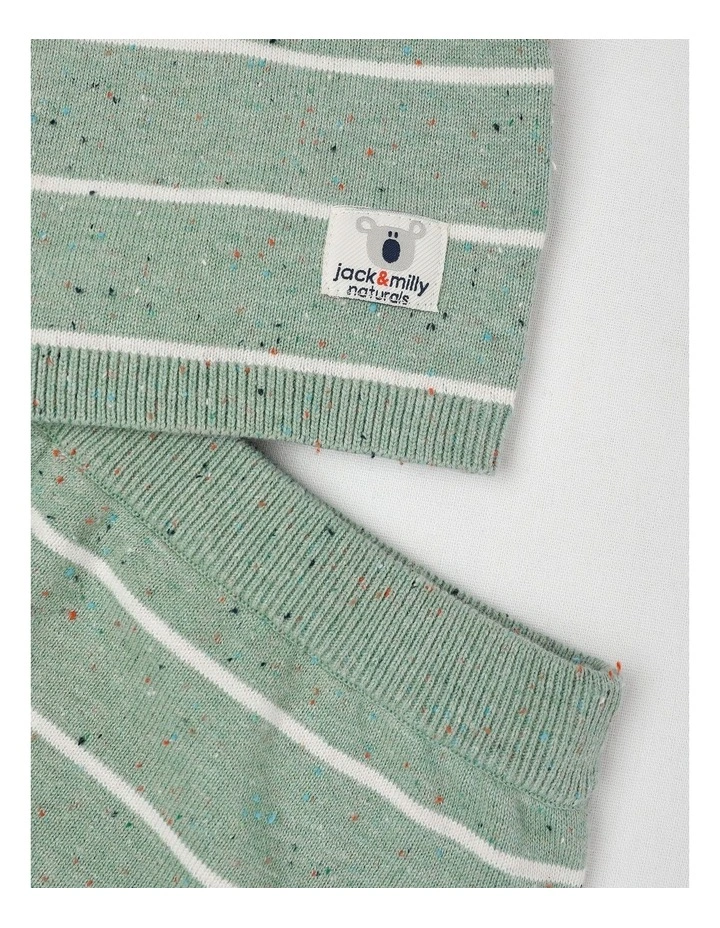 Naturals Rusty Knitted Top & Bottom Set with Koala Embroidery in Sage image 4