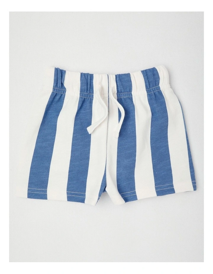 Otis Funtastic Top and Striped Bottom Set in Blue image 5