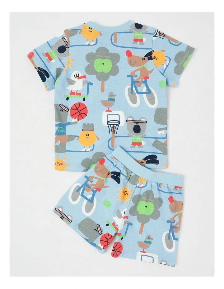 Dylan Top & Bottom Pyjama Set in Day At The Park Print in Light Blue image 3