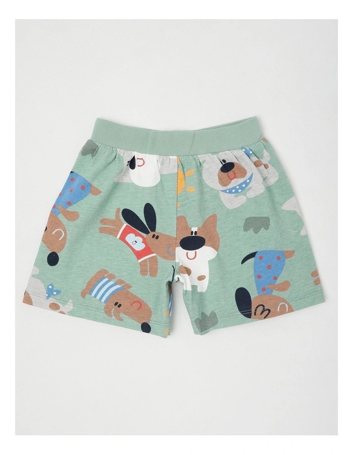 Dylan Pyjama Set with Dark Green Print in Green image 5