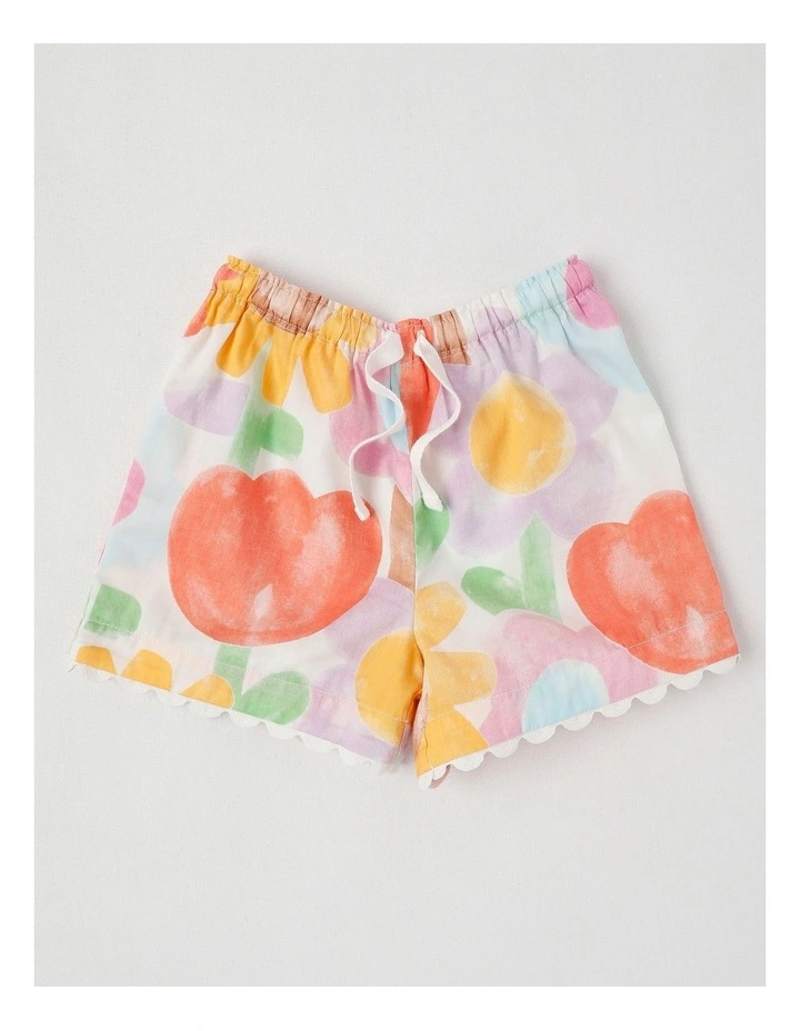 Nina Woven Pyjama Set in Watercolour Floral Print image 5