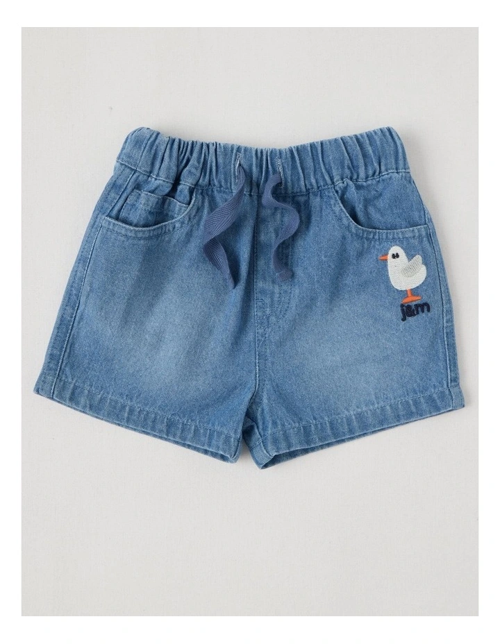 Jasper Pineapple Top and Denim Short Set in Brown Stripe image 4