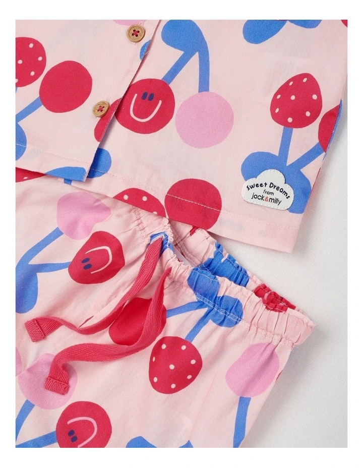 Nina Woven Pyjama Set in Pink image 4
