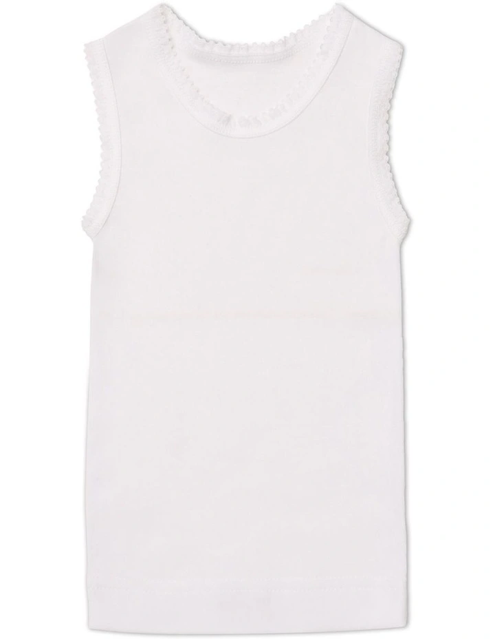 Embroidered Singlet 3 Pack in Blue image 4