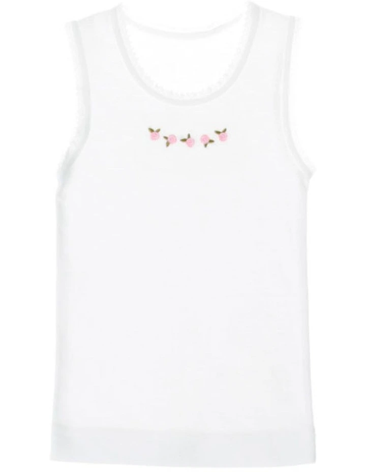 Embroidered Singlet 3 Pack in Pink image 2