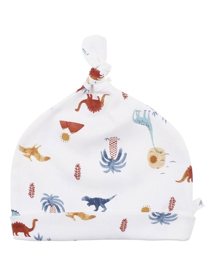Dino Organic Beanie White