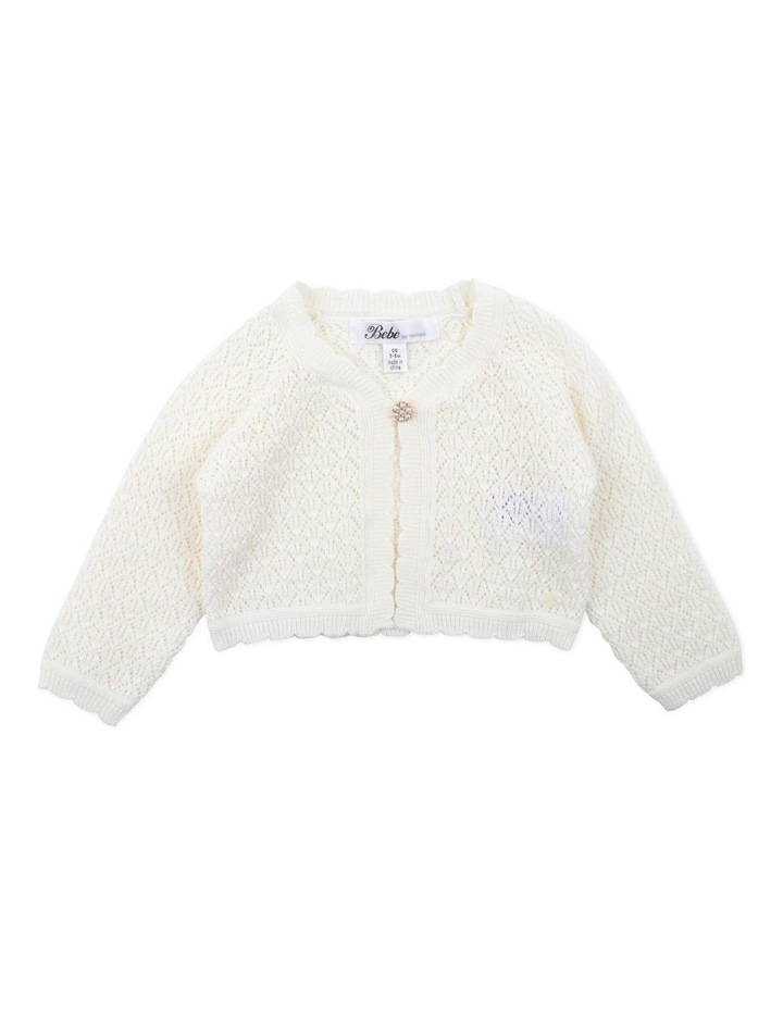 Bebe Ivory Pointelle Cardigan | MYER