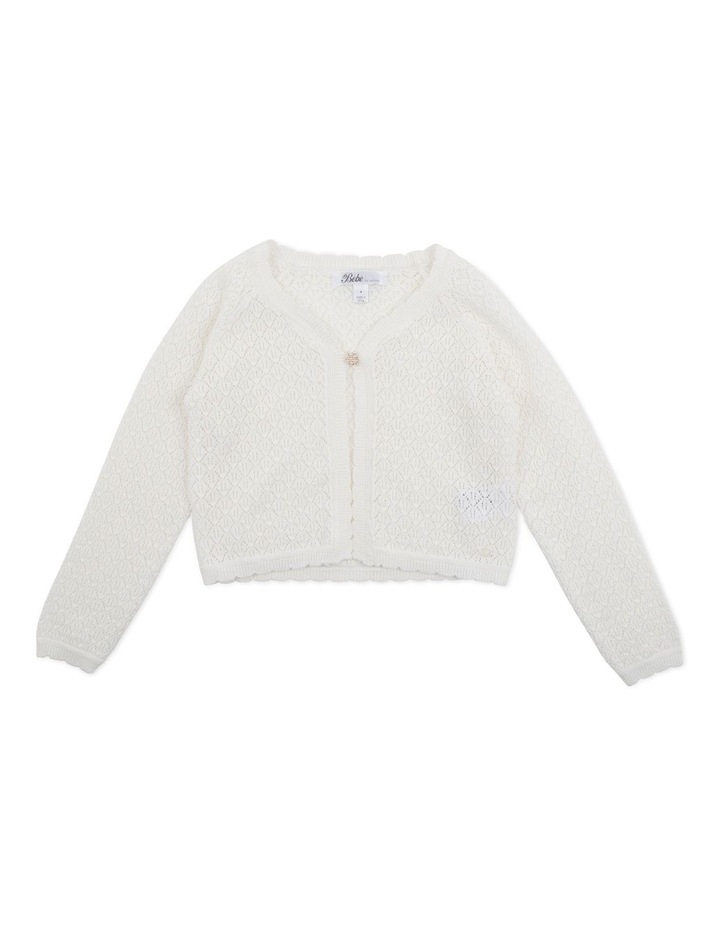 Bebe Ivory Pointelle Cardigan | MYER