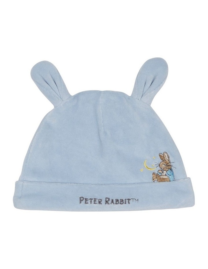 Velour Bunny Beanie Blue