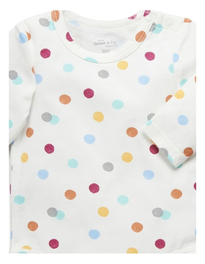 Little Green Co Confetti Jersey Long Sleeve Bodysuit Myer