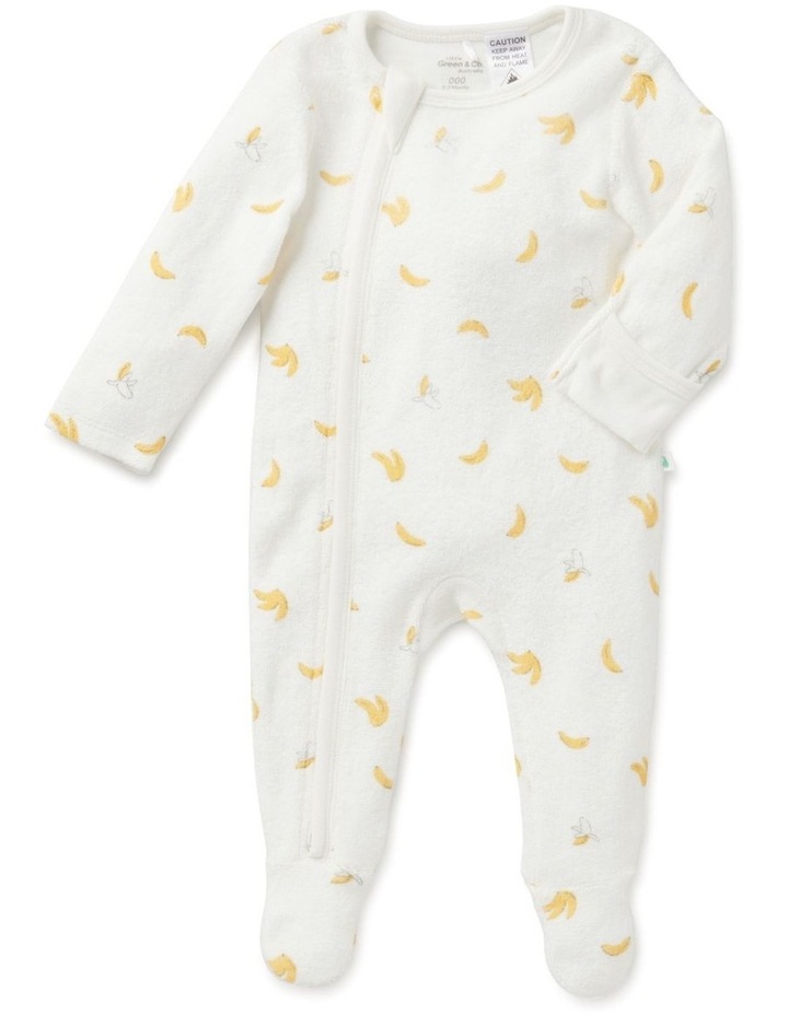 Core Jersey Zip Onesie in Banana Yellow
