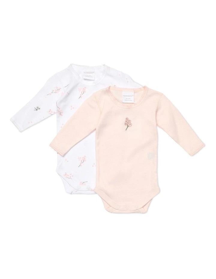 2 Pack Willow Bodysuits in Pink image 1