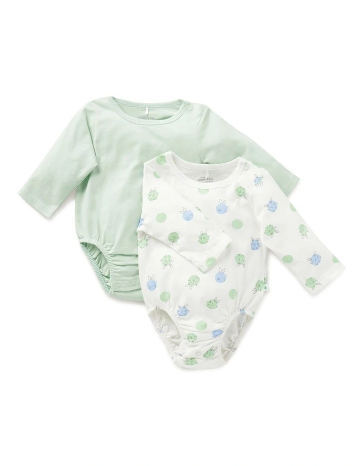 2 Pack Bodysuit in Green image 1