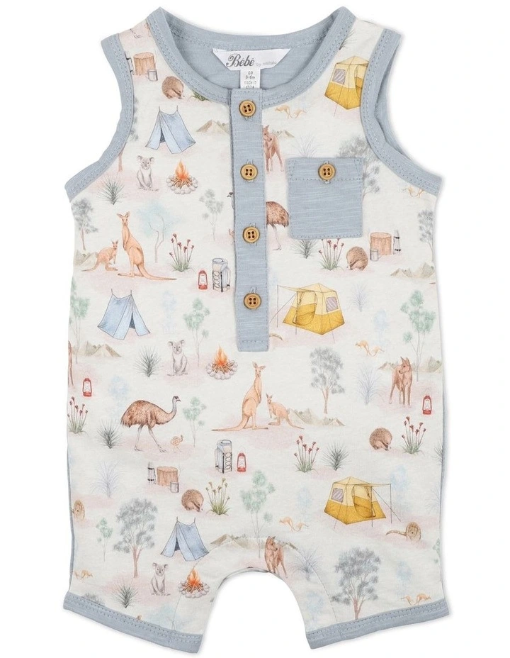 Atticus Koala Back Romper in Atticus Print image 1