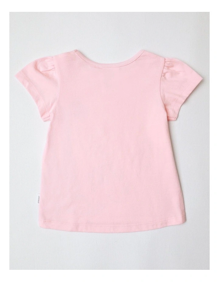 Essential Everyday Dino Print T-Shirt in Light Pink image 3