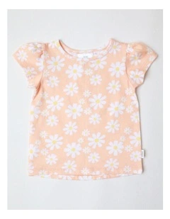 Essential Flowers T-Shirt in Peach