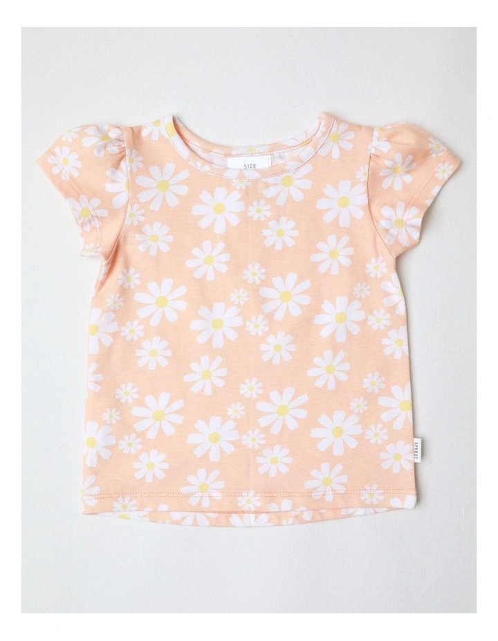 Essential Flowers T-Shirt in Peach image 1