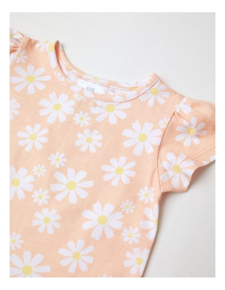 Essential Flowers T-Shirt in Peach image 2