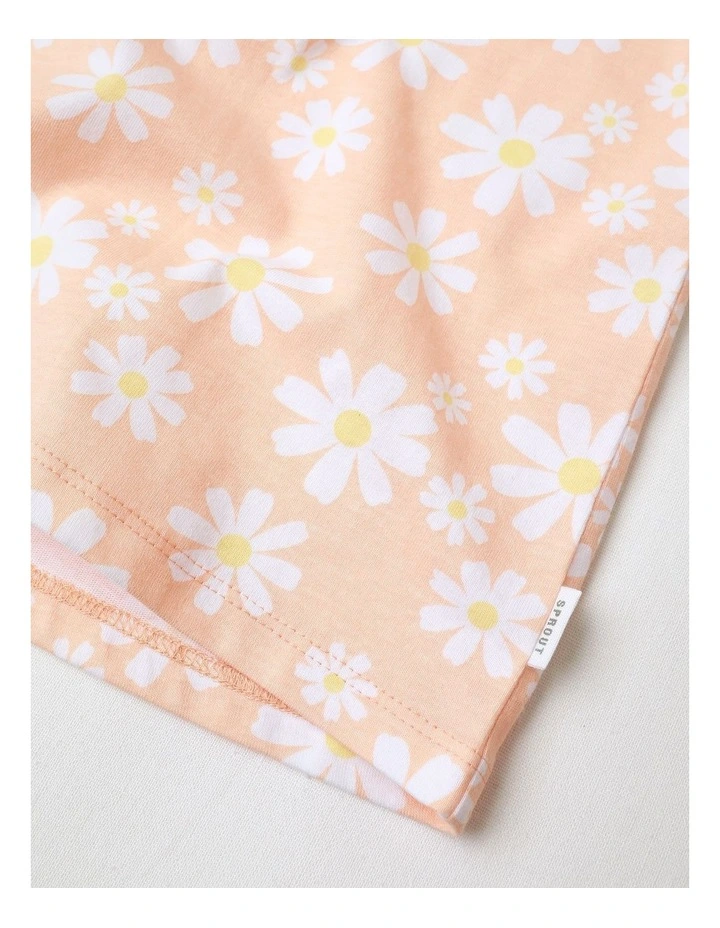 Essential Flowers T-Shirt in Peach image 4