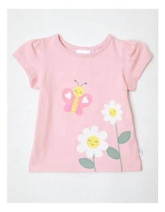 Essential Butterfly T-Shirt in Light Pink