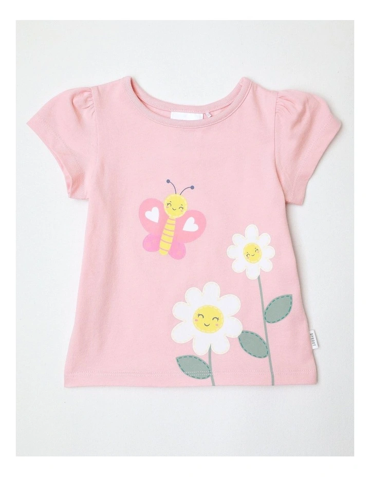 Essential Butterfly T-Shirt in Light Pink image 1